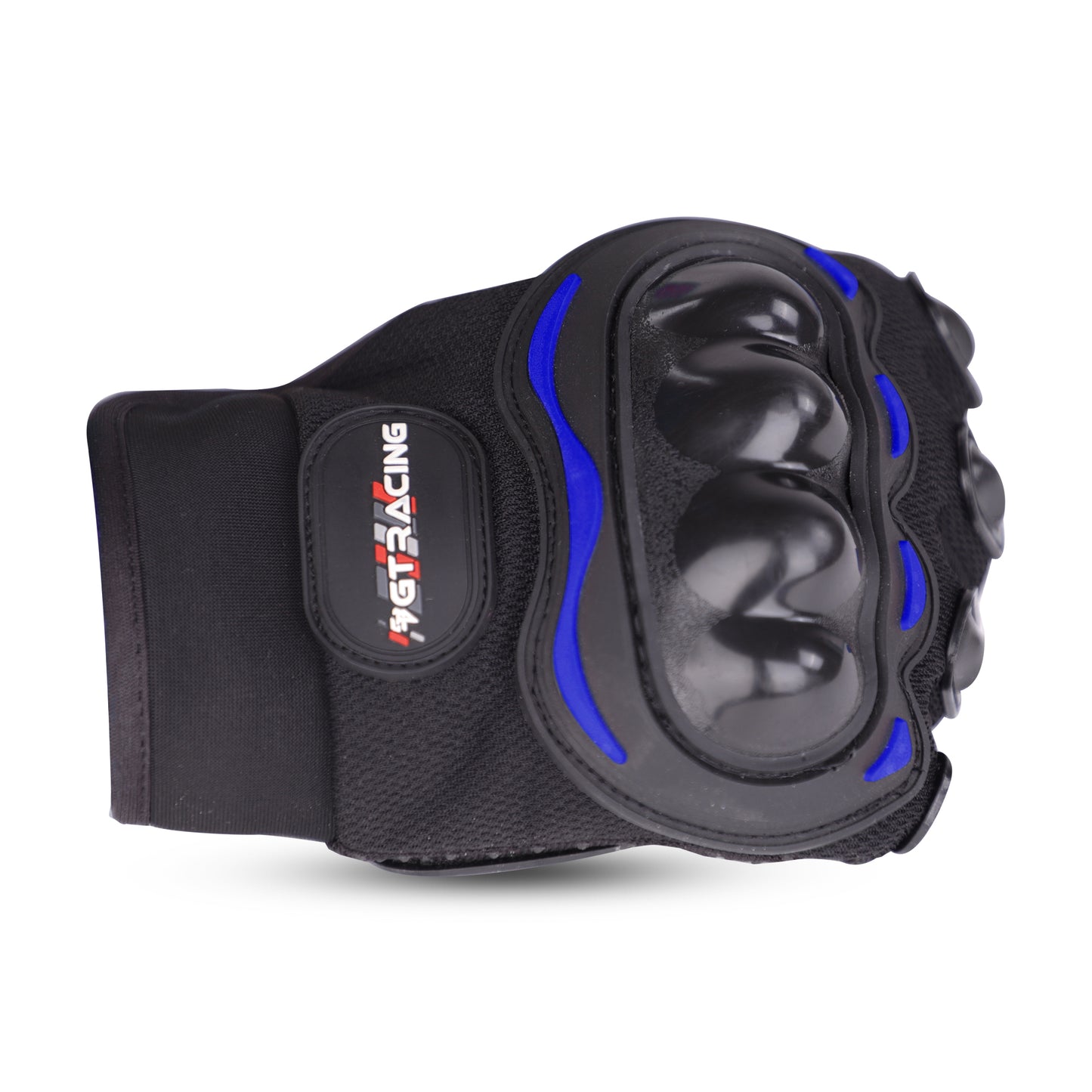 Steelbird GT-01 Full Finger Bike Riding Gloves with Touch Screen Sensitivity at Thumb and Index Finger, Protective Off-Road Motorbike Racing (Blue)