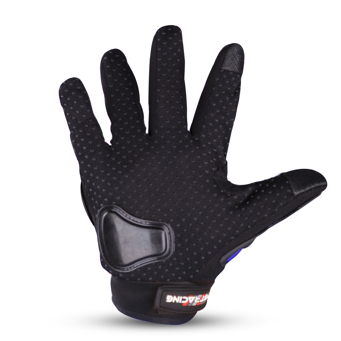 Steelbird GT-01 Full Finger Bike Riding Gloves with Touch Screen Sensitivity at Thumb and Index Finger, Protective Off-Road Motorbike Racing (Blue)