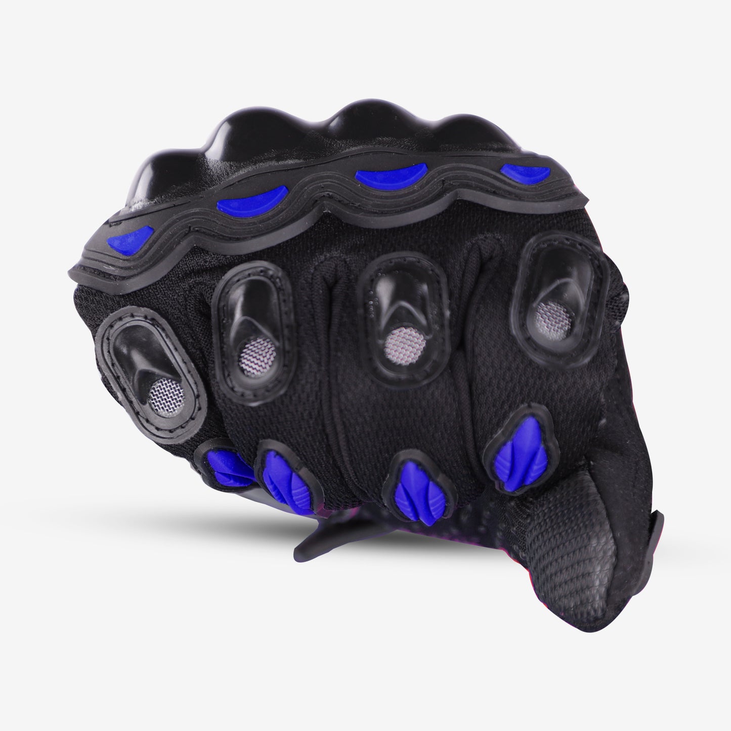 Steelbird GT-01 Full Finger Bike Riding Gloves with Touch Screen Sensitivity at Thumb and Index Finger, Protective Off-Road Motorbike Racing (Blue)