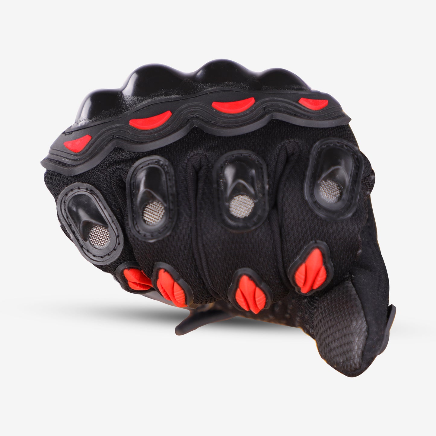 Steelbird GT-01 Full Finger Bike Riding Gloves with Touch Screen Sensitivity at Thumb and Index Finger, Protective Off-Road Motorbike Racing (Red)