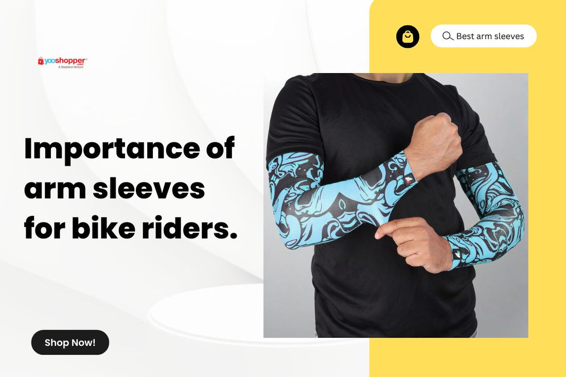 Importance of arm sleeves for bike riders.