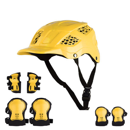 Koko Dragon Kids Skating & Cycling Helmet | Protective Gear for Boys & Girls (Yellow)
