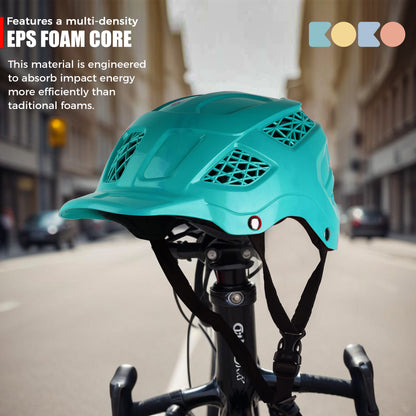 Koko Dragon Kids Skating & Cycling Helmet | Protective Gear for Boys & Girls (Sea Green)