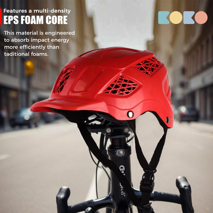 Koko Dragon Kids Skating & Cycling Helmet | Protective Gear for Boys & Girls (Red)