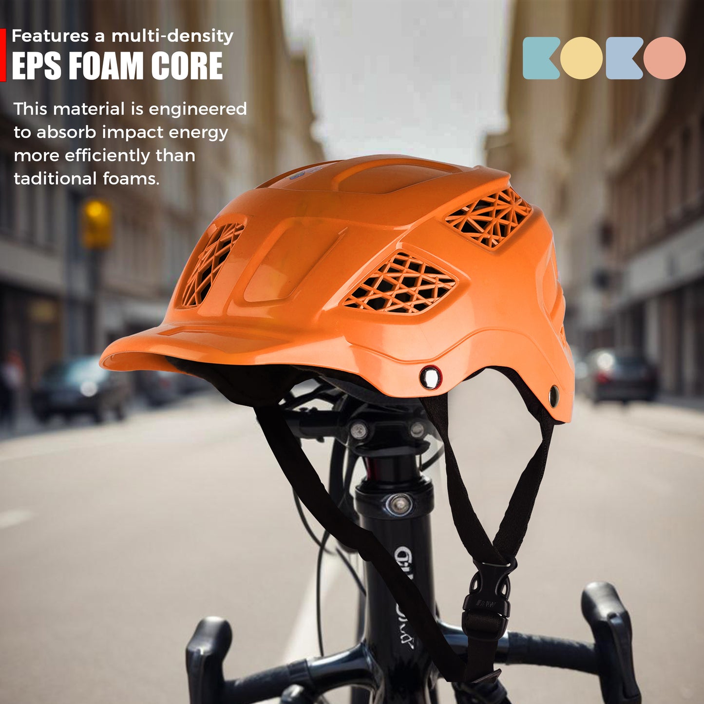Koko Dragon Kids Skating & Cycling Helmet | Protective Gear for Boys & Girls (Orange)