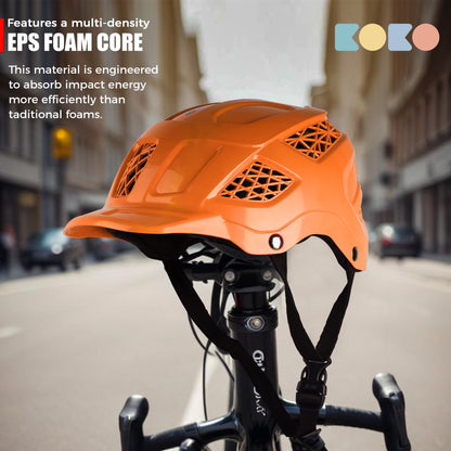 Koko Dragon Kids Skating & Cycling Helmet | Protective Gear for Boys & Girls (Orange)