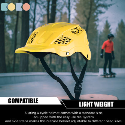 Koko Dragon Kids Skating & Cycling Helmet | Protective Gear for Boys & Girls (Yellow)
