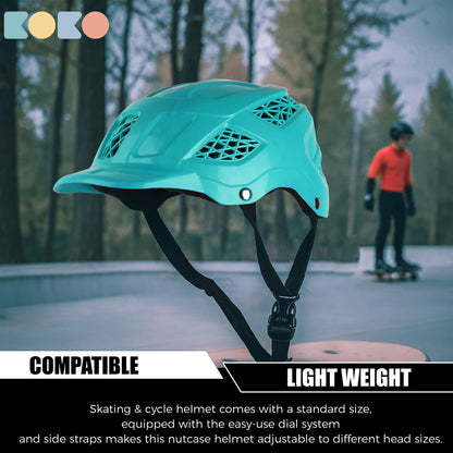 Koko Dragon Kids Skating & Cycling Helmet | Protective Gear for Boys & Girls (Sea Green)