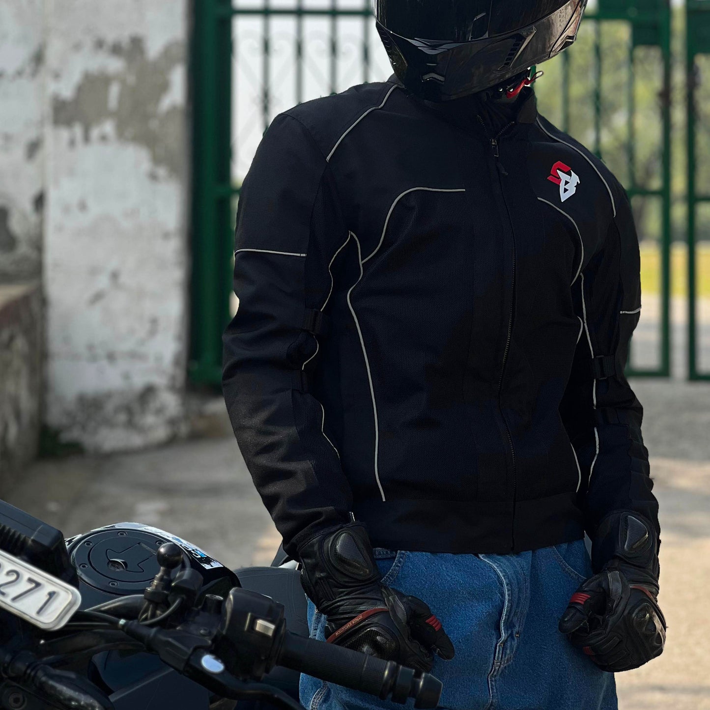 Steelbird Riding Jacket Zojila Z1 with Impact Protection Removable CE level 2 armour and Abrasion Resistance (Red)