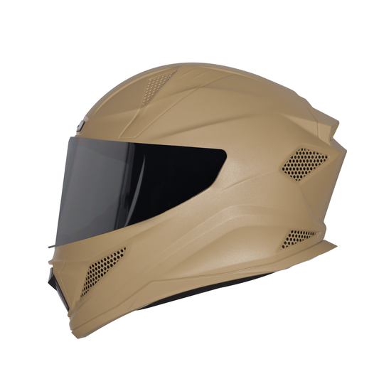 Steelbird SBH-25 Rudra ISI Certified Full Face Helmet for Men and Women (Dashing Desert Storm With Smoke Visor)