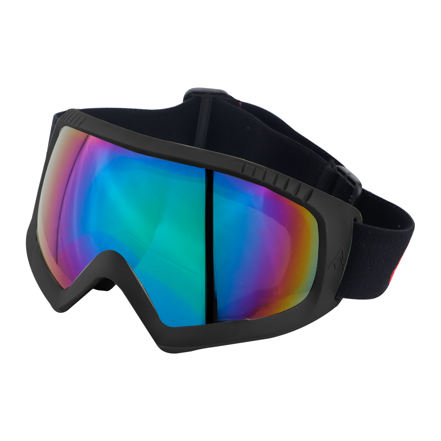 Steelbird 7Wings Motocross ATV/Dirt Bike Goggles, Unisex Eye Protection for Riding (Pack of 1, Black with Rainbow)
