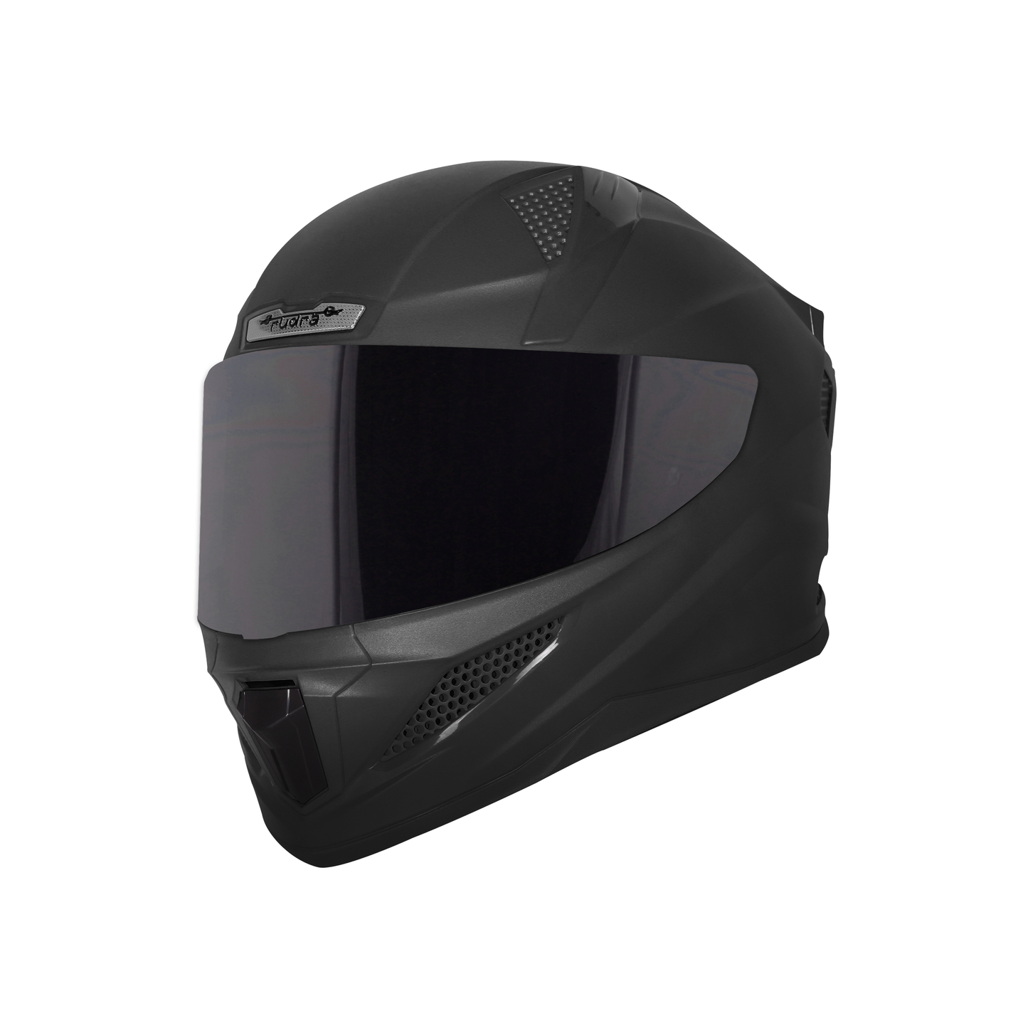 Steelbird SBH-25 Rudra ISI Certified Full Face Helmet for Men and Women (Glossy Black with Smoke Visor)