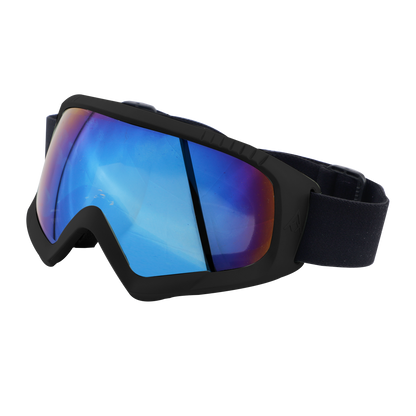 Steelbird 7Wings Motocross ATV/Dirt Bike Goggles, Unisex Eye Protection for Riding (Pack of 1, Black with Blue)