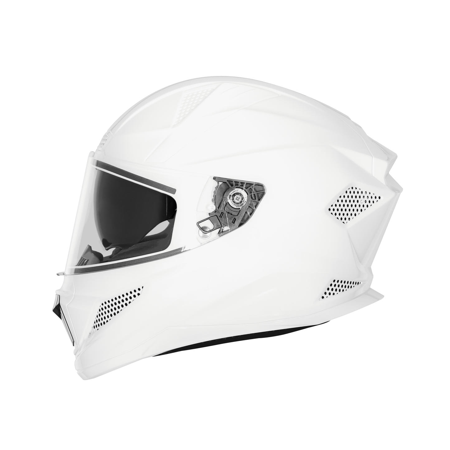 Steelbird SBH-25 Rudra ISI Certified Full Face Helmet for Men and Women with Inner Smoke Sun Shield (Glossy White)