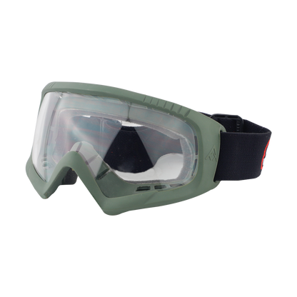 Steelbird 7Wings Motocross ATV/Dirt Bike Goggles, Unisex Eye Protection for Riding (Pack of 1, Olive with Clear)
