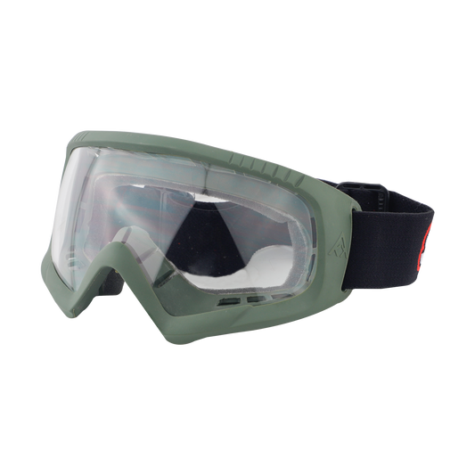 Steelbird 7Wings Motocross ATV/Dirt Bike Goggles, Unisex Eye Protection for Riding (Pack of 1, Olive with Clear)