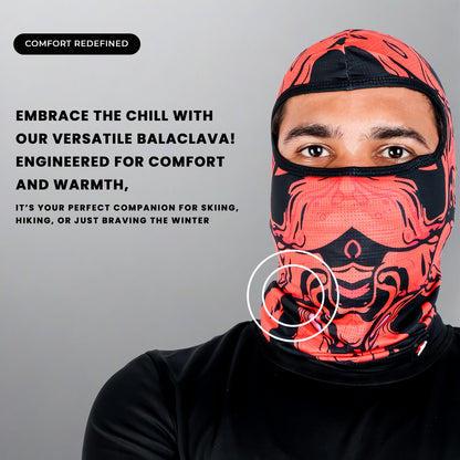Steelbird Jispa 1.0 Balaclava Most Suitable for Motorcycling, Running, Sports, Head and Face Cover (Orange)