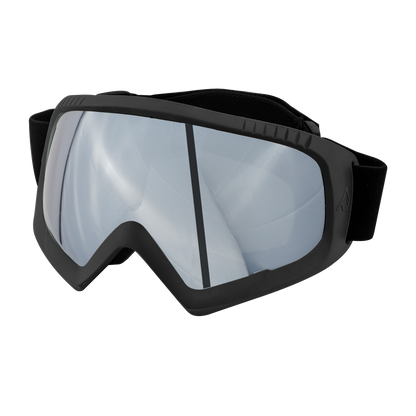 Steelbird 7Wings Motocross ATV/Dirt Bike Goggles, Unisex Eye Protection for Riding (Pack of 1, Black with Silver)