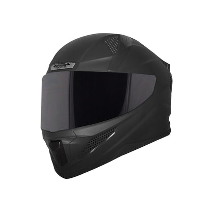 Steelbird SBH-25 Rudra ISI Certified Full Face Helmet for Men and Women (Glossy H.Grey with Smoke Visor)