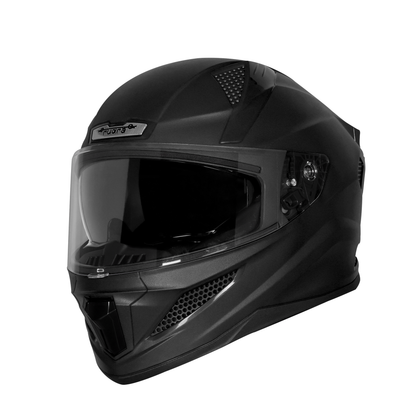 Steelbird SBH-25 Rudra ISI Certified Full Face Helmet for Men and Women with Inner Smoke Sun Shield (Glossy Black)