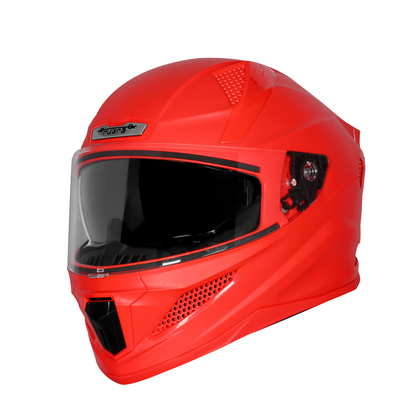 Steelbird SBH-25 Rudra ISI Certified Full Face Helmet for Men and Women with Inner Smoke Sun Shield (Glossy Sports Red)