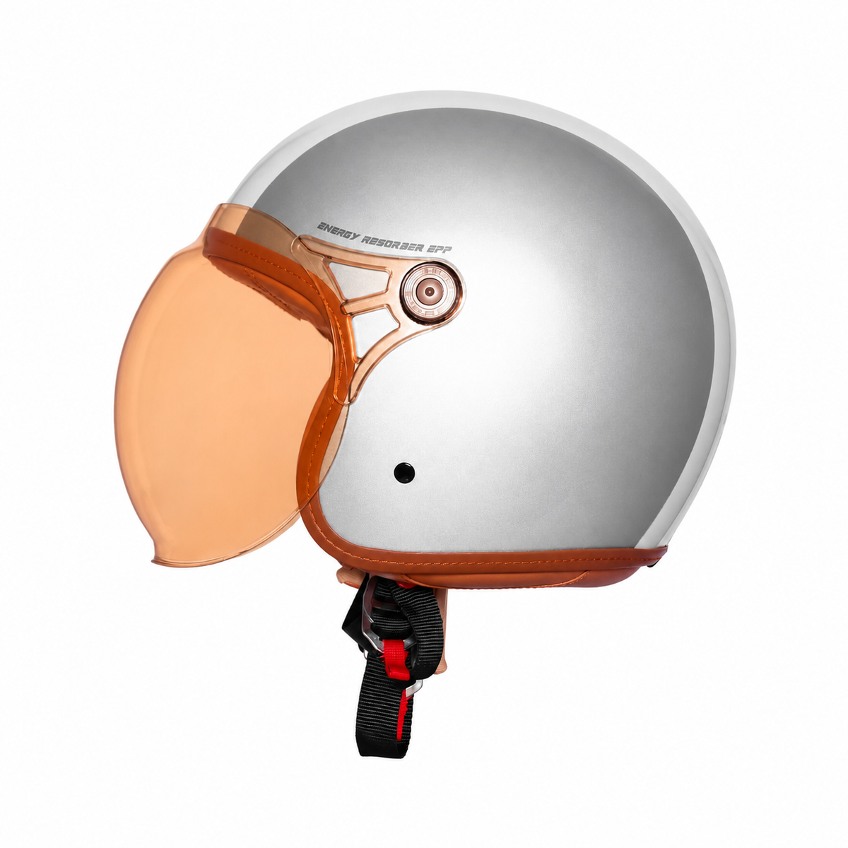 IGNYTE IGN-58 Spectrum ISI and DOT Certified Open Face Graphic Helmet for Men and Women (Glossy Blue White Silver)