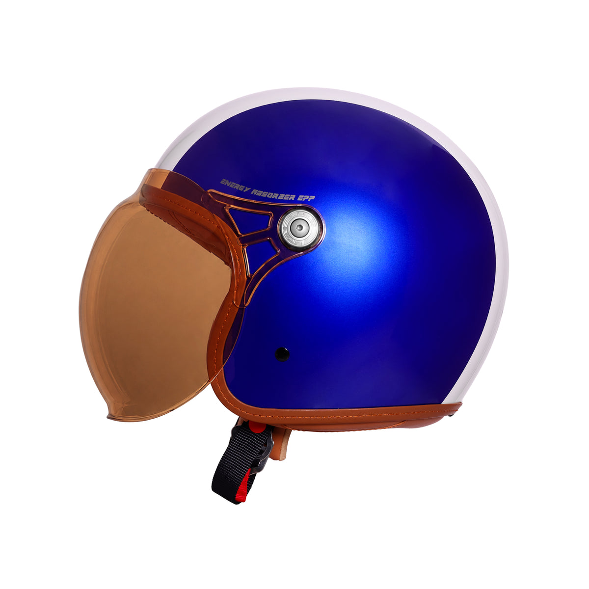 IGNYTE IGN-58 Spectrum ISI and DOT Certified Open Face Graphic Helmet for Men and Women (Glossy Red White Blue)