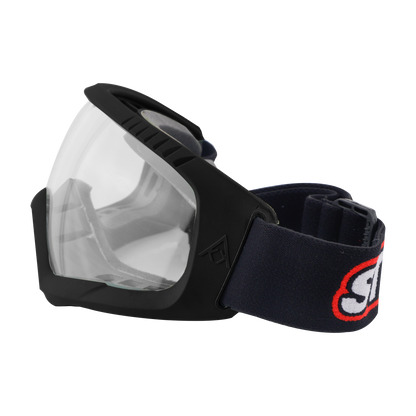 Steelbird 7Wings Motocross ATV/Dirt Bike Goggles, Unisex Eye Protection for Riding (Pack of 1, Black with Clear)