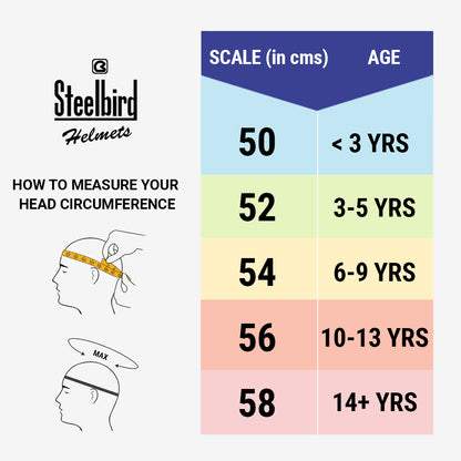 Steelbird SBA-6 Unicorn ISI Certified Open Face Graphic Helmet for Women and Kids (Matt Yellow with Clear Visor)