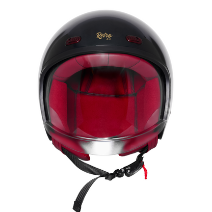 Steelbird SBH-67 Retro 5.0 ISI and DOT Certified Open Face Helmet for Men and Women (Glossy Exotic Green)