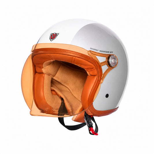 IGNYTE IGN-58 Spectrum ISI and DOT Certified Open Face Graphic Helmet for Men and Women (Glossy Blue White Silver)