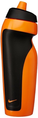 Refurbished Nike Polyethylene Thermoplastic Polypropylene Silicone Water Bottle 20 OZ (Orange/Black)