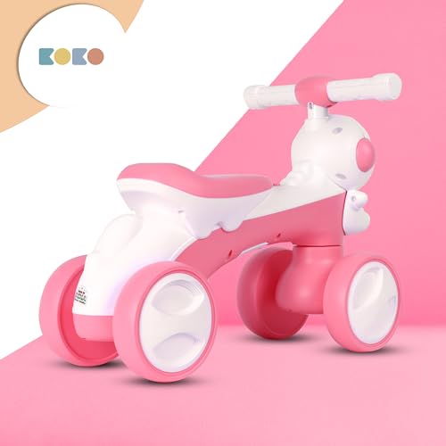 Refurbished Koko Astronaut Balance Bike for Toddlers – Lightweight Ride-On Toy with Sturdy Wheels, Safe and Fun Indoor/Outdoor Bike for Kids, Ages 1-3 (Pink)