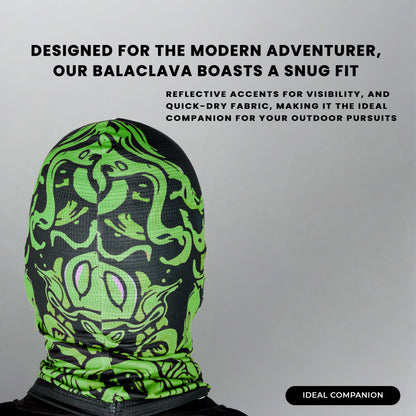 Steelbird Jispa 1.0 Balaclava Most Suitable for Motorcycling, Running, Sports, Head and Face Cover (Green)