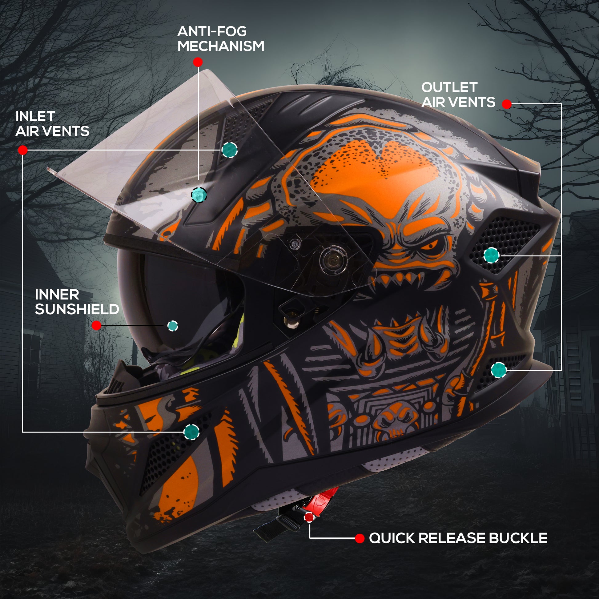 full face buzzard motorcycle helmets Steelbird SBH-25 Predator ISI Certified Full Face Graphic Helmet for M – Shop On Steelbird