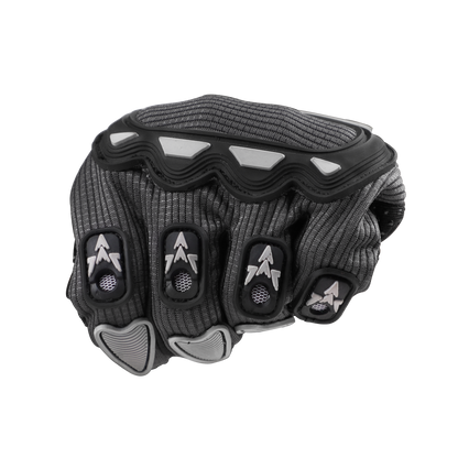 Refurbished Steelbird Full Finger Bike Riding Gloves with Touch Screen Sensitivity at Thumb and Index Finger, Protective Off-Road Motorbike Racing (Grey Grey)
