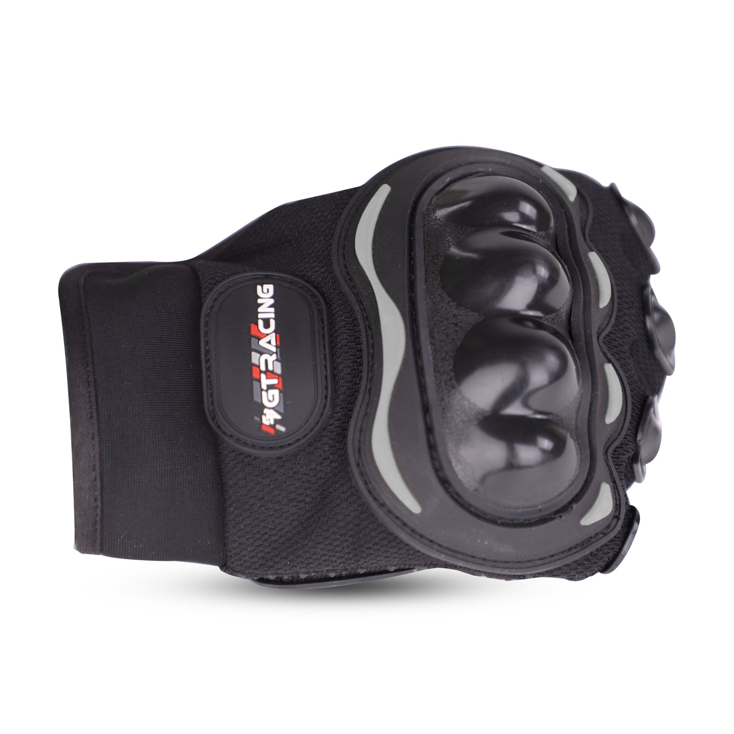 Refurbished Steelbird GT-01 Full Finger Bike Riding Gloves with Touch Screen Sensitivity at Thumb and Index Finger, Protective Off-Road Motorbike Racing (Black)