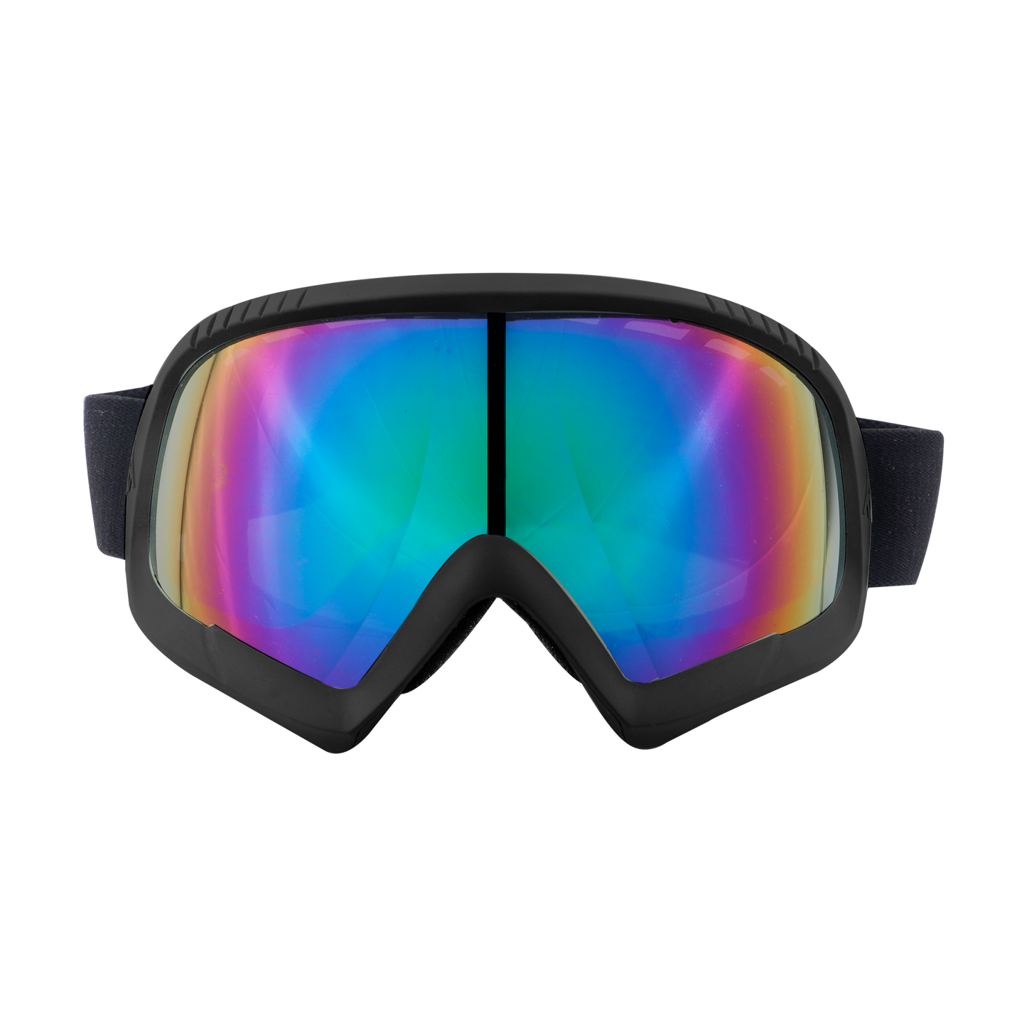 Steelbird 7Wings Motocross ATV/Dirt Bike Goggles, Unisex Eye Protection for Riding (Pack of 1, Black with Rainbow)