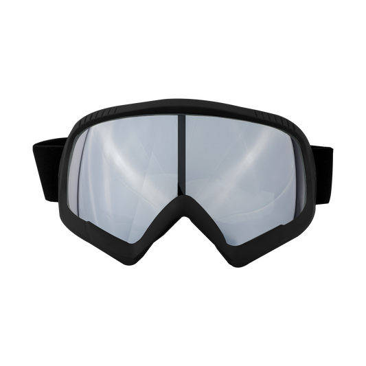 Steelbird 7Wings Motocross ATV/Dirt Bike Goggles, Unisex Eye Protection for Riding (Pack of 1, Black with Silver)