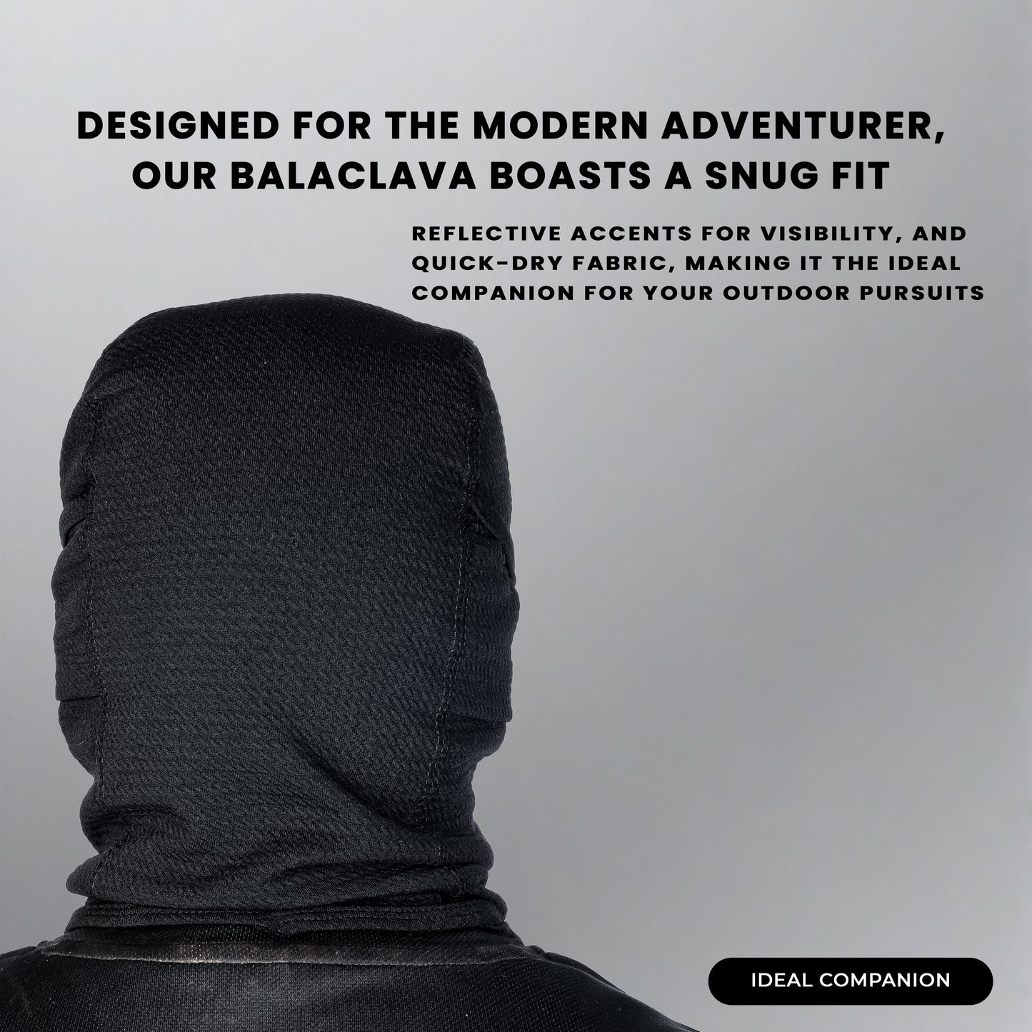 Steelbird Sarchu 2.0 Balaclava Most Suitable for Motorcycling, Running, Sports, Head and Face Cover (Black)