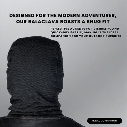 Steelbird Sarchu 2.0 Balaclava Most Suitable for Motorcycling, Running, Sports, Head and Face Cover (Black)