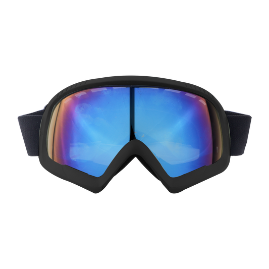 Steelbird 7Wings Motocross ATV/Dirt Bike Goggles, Unisex Eye Protection for Riding (Pack of 1, Black with Blue)