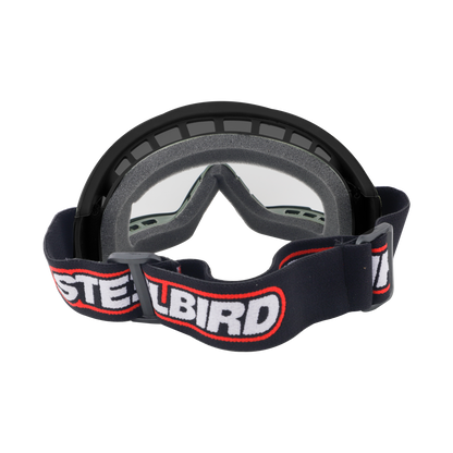Steelbird 7Wings Motocross ATV/Dirt Bike Goggles, Unisex Eye Protection for Riding (Pack of 1, Black with Clear)