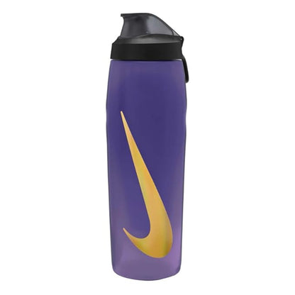 Refurbished Nike REFUEL BOTTLE LOCKING LID 24 OZ, (Action Grape/Black/Metallic Gold)