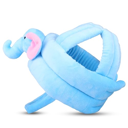 Koko Baby Safety Helmet for Toddlers – Adjustable Head Protector for Crawling & Walking – Soft, Lightweight, Anti-Fall Bumper Hat for Infants, Kids – Ideal Head Safety Gear (Blue Elephant)