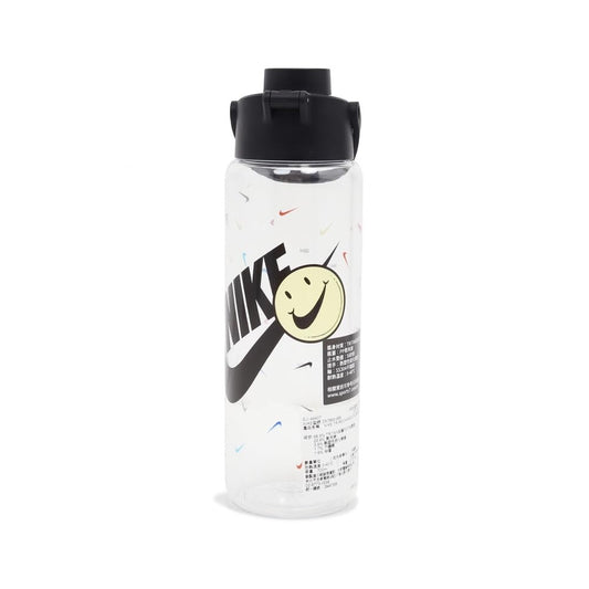 Refurbished NIKE TR Recharge Chug Bottle 24 OZ Graphic VACCUM Insulated Stainless Steel Bottle (Clear/Black)