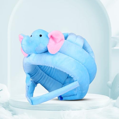Koko Baby Safety Helmet for Toddlers – Adjustable Head Protector for Crawling & Walking – Soft, Lightweight, Anti-Fall Bumper Hat for Infants, Kids – Ideal Head Safety Gear (Blue Elephant)