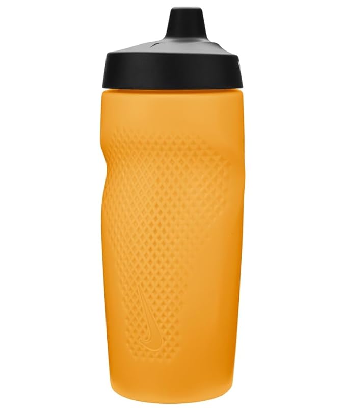 Nike Refuel Bottle 18oz Locking Lid Leakproof Sports Water Bottle for Gym & Training (Sundial/Black/White)