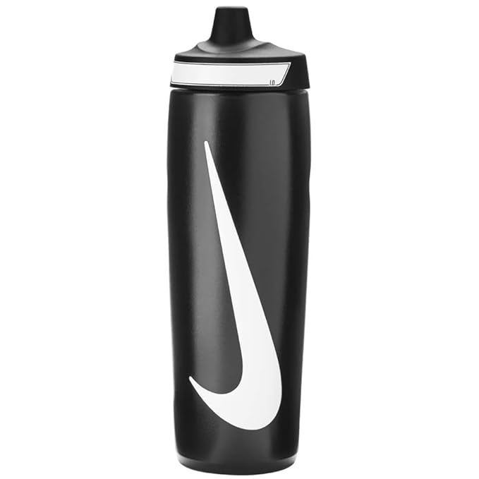 Nike Refuel Bottle 24 oz Sports Bottle BPA Free Airtight (Black/White)