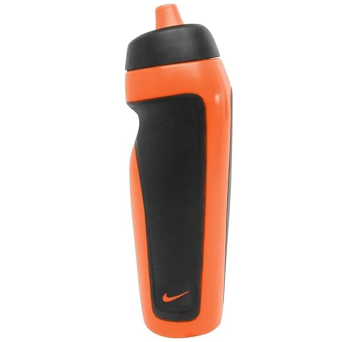 Refurbished Nike Polyethylene Thermoplastic Polypropylene Silicone Water Bottle 20 OZ (Orange/Black)
